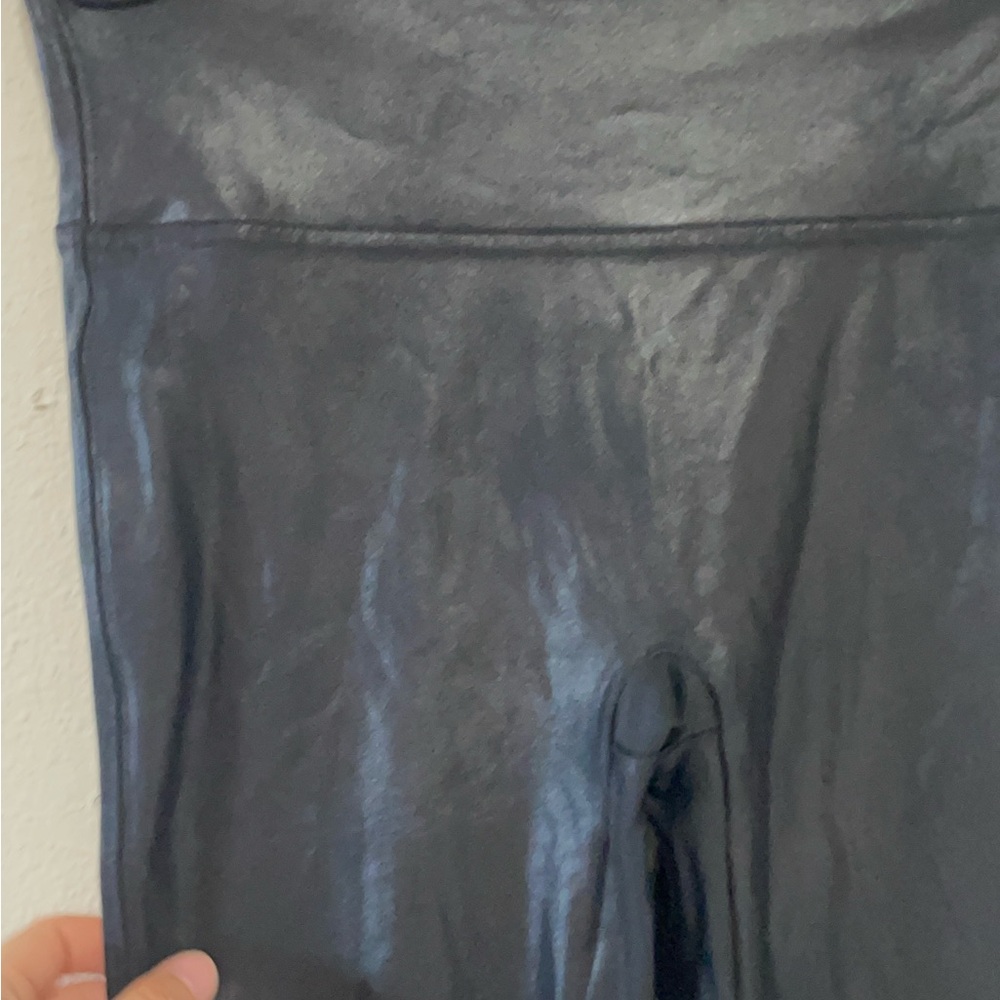 SPANX Black faux leather leggings - Picture 3 of 9